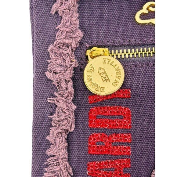 Vtg Y2K Ed Hardy Purple Crossbody Bag | Indie Sleaze Grunge Streetwear Urban 90s - Picture 10 of 15